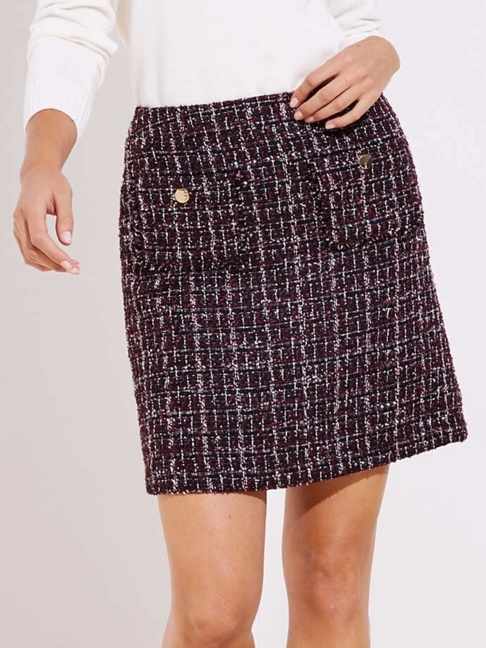 Loft Boucle Pocketed Tweed skirt- worn about 5‎ times. 120 retail